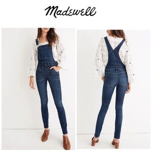 Madewell Women Skinny Eco Edition Raw Hem Denim Overalls S